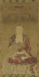Dhyani Buddha (tinta e cor no papel)