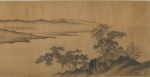 Colinas, ao longo, um, rio, 16th-17th century