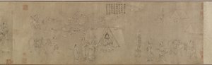 O cativeiro de Cai Wenji, do século 14 ao 15 (tinta sobre papel)