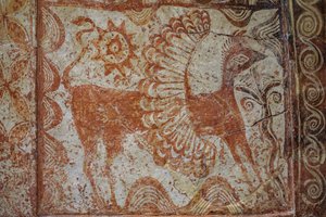 Larnax de peito com tampa de duas águas. 1370-1300 aC de Minoan