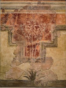 Composição minóica. Painel do "Liliy Frescos" de Minoan