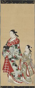 Plano de Yutokoro para rs dy careca, Edo Perio d, 1615-1868. de Miyagawa Choki