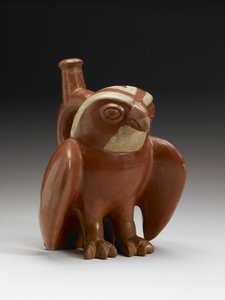 Hawk Vessel, 200-450 DC (faiança com deslizamento) de Moche Moche