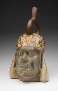 Vaso de retrato de uma régua de Moche Moche