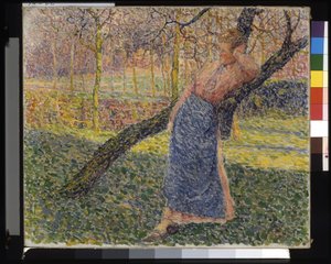 Mulher num prado (Femme Dans Un Verger) (óleo sobre tela) de Modest Huys
