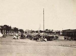 Construir um império na era fascista: a antiga praça do mercado de Asmara, 09/05/1936 (foto a p/b) de Modestino Baldinetti