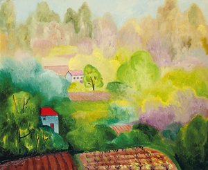 Paisagem em Saint Tropez de Moise Kisling