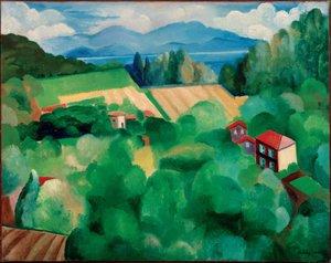 "Paisagem de St. Tropez de Moise Kisling