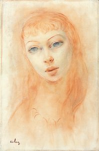 Retrato de uma mulher (óleo sobre tela) de Moise Kisling