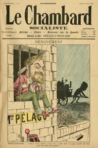 Ilustração de Moloch (1849-1909) para a capa do Le Chambard socialiste, no. 59 de Moloch