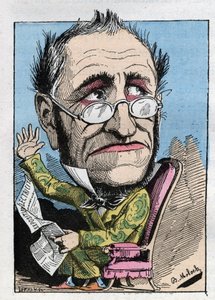 Alegoria de um curador do século XIX em "Le Trombinoscope" de Touchatout, cartoon de B. Moloch de 1882 (1849-1909). Coleção particular. de Moloch