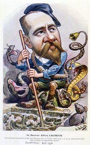 Dr. Calmette - Cartoon de Moloch, em "Chanteclair", Fev. 1909