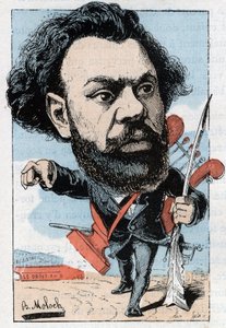 Retrato de Clovis Hugues (1851-1907), poeta e político francês de Moloch