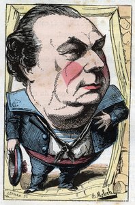 Retrato de François Dumaine (1831-1893), comediante francês de Moloch