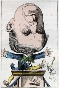 Retrato de Henri, Pierre, Edmond DUFAUR DE GAVARDIE (1823 - 1910) Senador francês em "Le Trombinoscope" de Touchatout, cartoon de B. Moloch de 1882 (1849-1909). Coleção particular. de Moloch