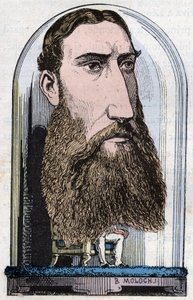 Retrato de Leopoldo II, Rei dos Belgas (Louis Philippe Marie Victor), Príncipe da Bélgica, Duque da Saxônia, Príncipe da Saxônia-Coburgo-Gotha, Duque de Brabante de Moloch
