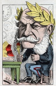 Retrato de Guilherme I (1797-1888), Rei da Prússia e Imperador da Alemanha em "O Trombinoscópio" de Touchatout, caricatura de B. Moloch de 1882 (1849-1909). Coleção privada. de Moloch