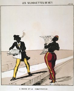 Ordem e Constituição, 1871. da série The Silhouettes of 1871. Paris Commune, 1871. de Moloch