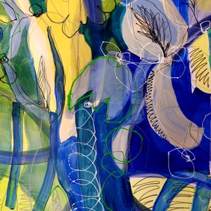 Flor abstrata e vibrante de Monika Riethmueller