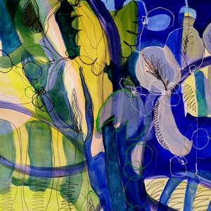 Flores abstratas e vibrantes