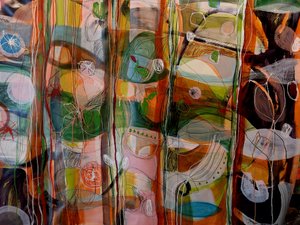 Jardim abstrato vibrante