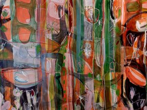 Jardim abstrato vibrante