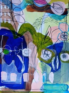 Jardim abstrato vibrante