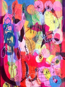 Jardim abstrato vibrante