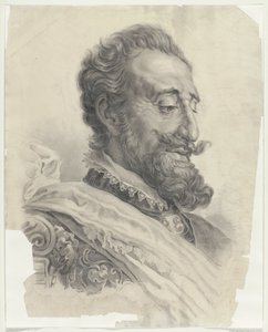 A cabeça do homem, com barba, à direita Bellegarde (título no objeto) de Monogrammist AC