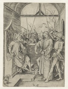 Cristo diante de Pilatos História de paixão (título da série) de Monogrammist AG