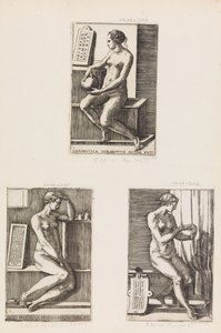 Aritmética, de As Sete Artes Liberais, placa 4, 1544. de Monogrammist B