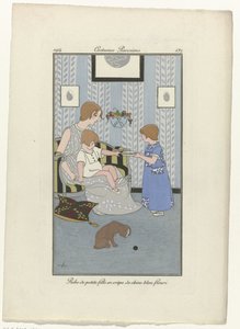 Journal des Dames et des Modes, Costumes Parisiens, 1914, nº 137: Vestido de menina (...) de Monogrammist MFN