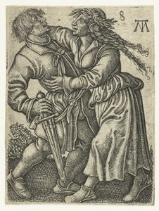 casal de fazenda dançando Camponeses Dançantes (título da série) de Monogrammist MT