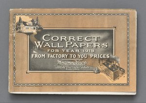 Papéis de parede corretos para o ano de 1918 de Montgomery Ward and Co.