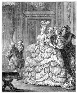 A rainha no palácio, 1885.