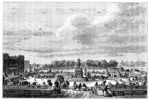 Os jardins de um palácio francês do rei Luís XV, 1763 1885.