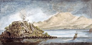 A Martinica. Vista do Forte Francais, c.1810-1815 (aguarela) de Moreau de Jones