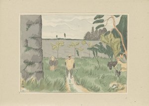 Ruínas do Castelo de Wakamatsu Wakamatsujoshi Parte dois, área de Aizu (título da série) Dai nishû, Aizu no bu (título da série) Impressões de paisagens japonesas (título da série) Nihon fûkei hanga (título da série) de Morita Tsunetomo