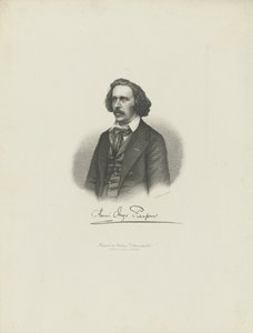 Retrato do compositor Henry Hugo Pierson 1815-1873, c. 1850. de Moritz Laemmel