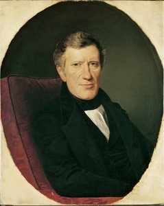 Franz Grillparzer, o mais célebre dramaturgo austríaco ... (óleo sobre cartão) de Moritz Michael Daffinger