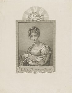 Retrato da atriz Friederike Schirmer, née Cristo 1785-1833, c. 1830 de Moritz Retzsch