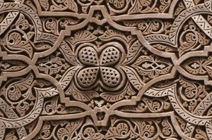 Kasbah de Thamiel glaoui, estuque, detalhe (cerâmica)