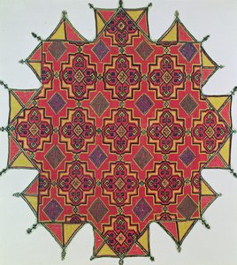 Têxtil com padrão geométrico (bordado) de Moroccan School