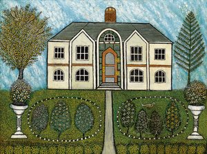 Casa com Fontes de Água de Morris Hirshfield