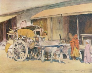 Um carro de boi, Ajmere, 1905 de Mortimer Ludington Menpes