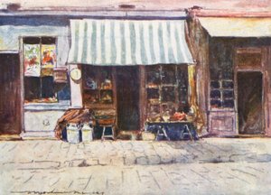 Uma Cremerie na Rue St Honoré de Mortimer Ludington Menpes