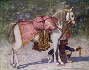 Um famoso cavalo conduzido no séquito do Rao de Cutch de Mortimer Ludington Menpes