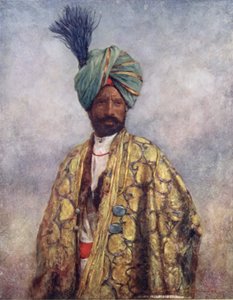 Um Soldado Kashmiri (cor litho) de Mortimer Ludington Menpes