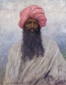 Um Baluch típico (cor litho) de Mortimer Ludington Menpes