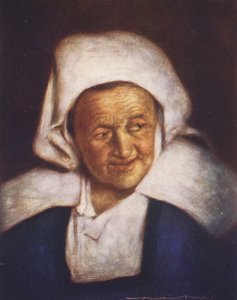 Uma mulher idosa (litografia a cores) de Mortimer Ludington Menpes
